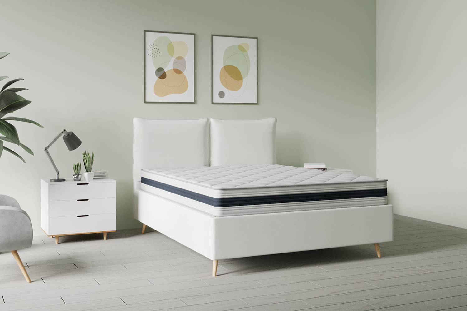 Interior visualization of a mattress