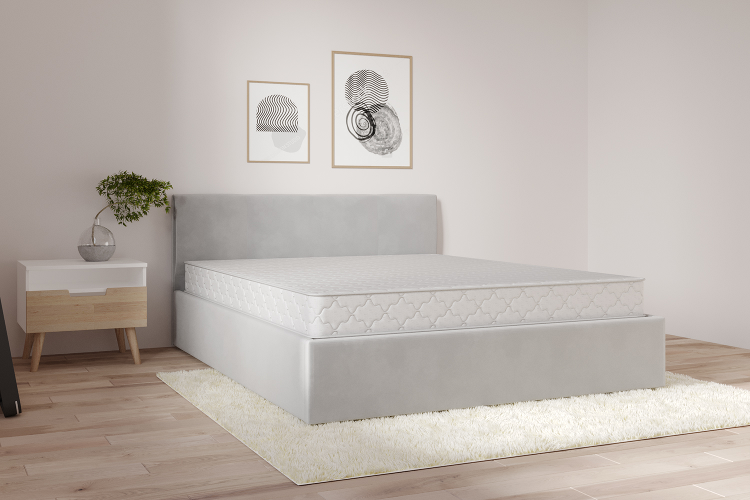 Interior visualization of a mattress