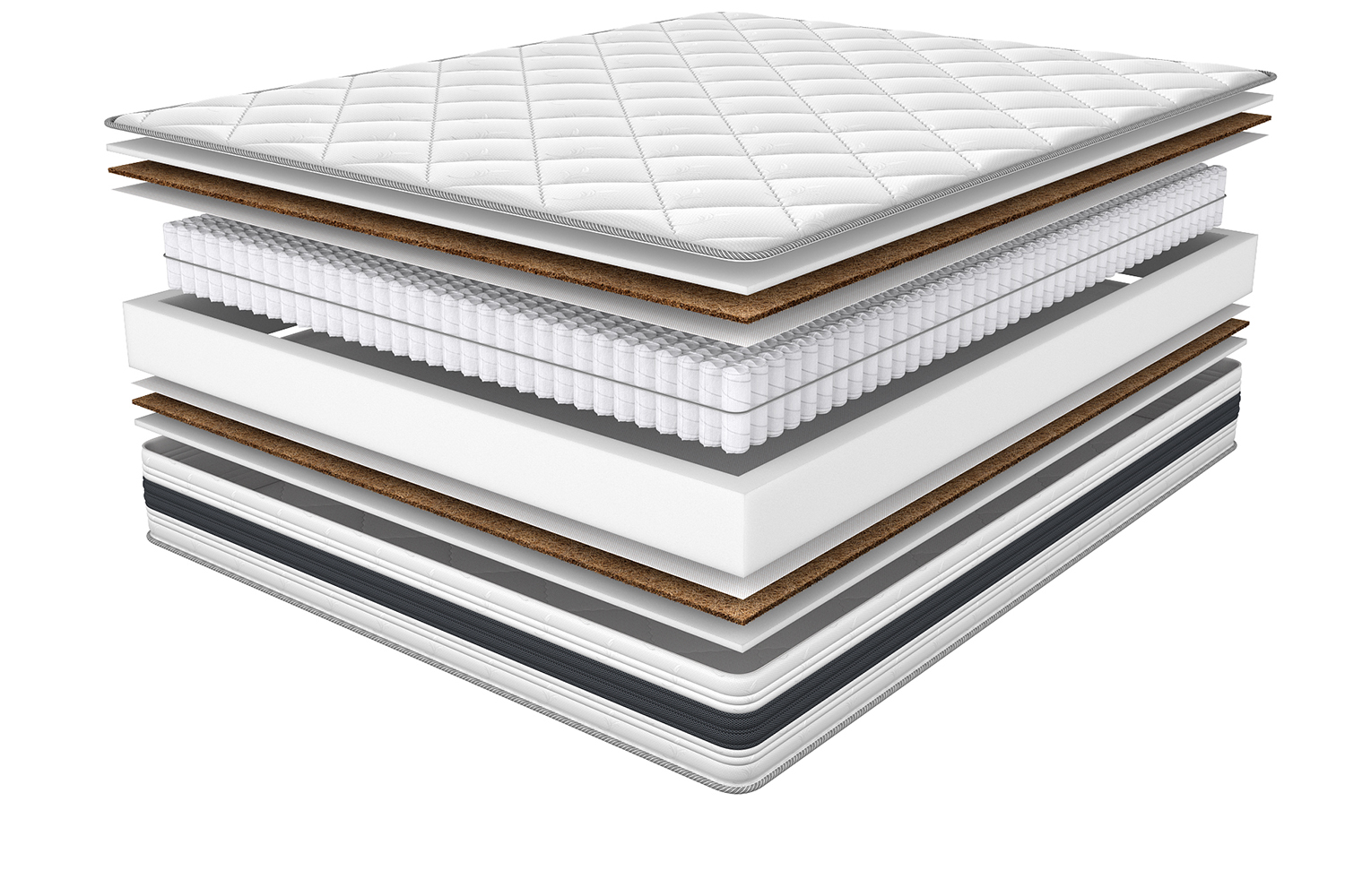A visualization of the Ametist mattress in explosion format