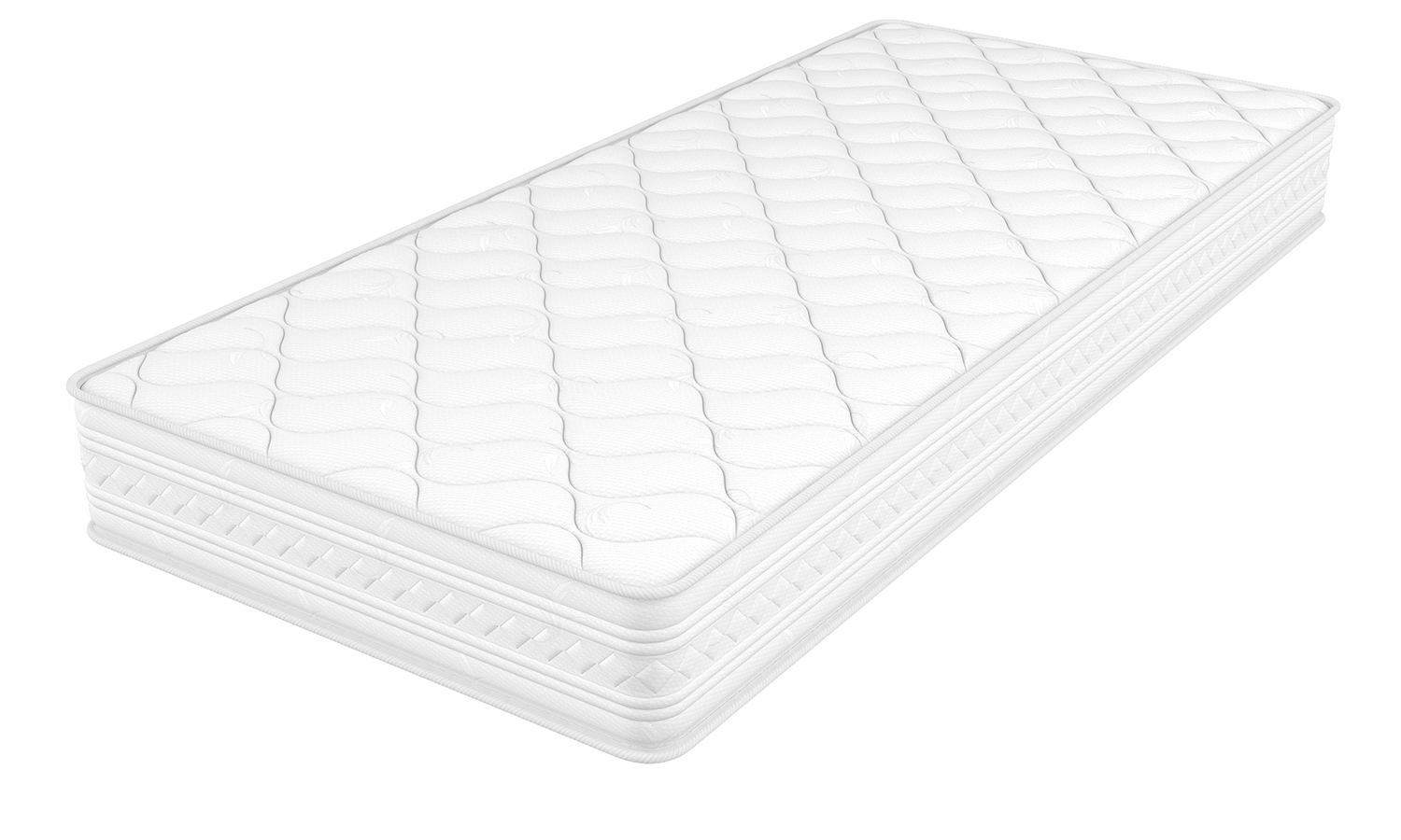 Visualization of a mattress covered in knitted fabric