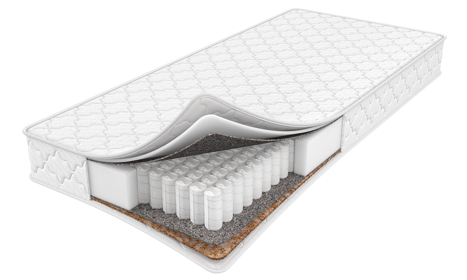 Visualization of a mattress with a folded corner