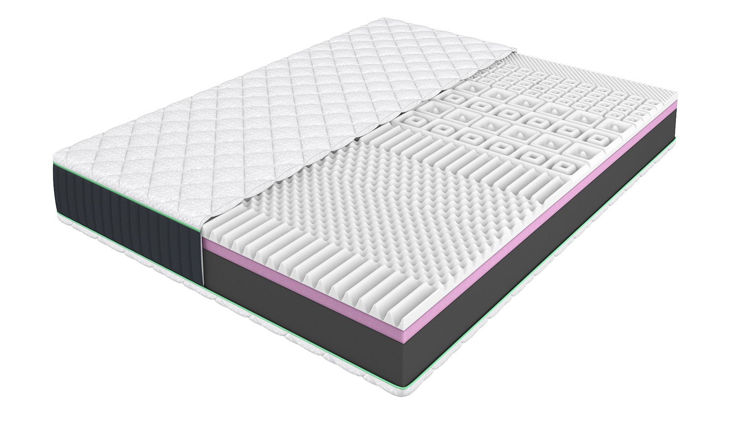 Visualization of the Cloud mattress in section