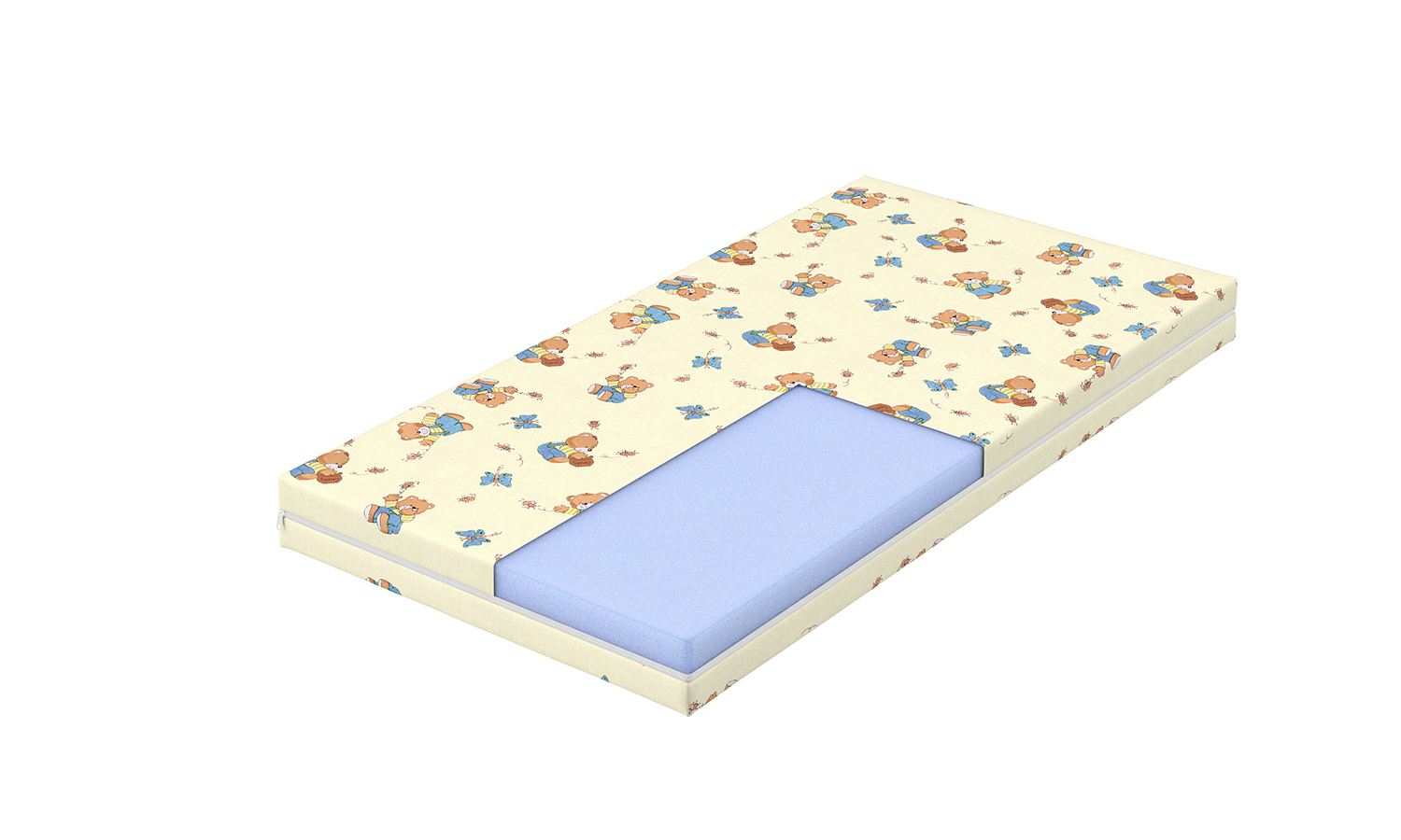 Visualization of a children's mattress in rectangular cross-section format