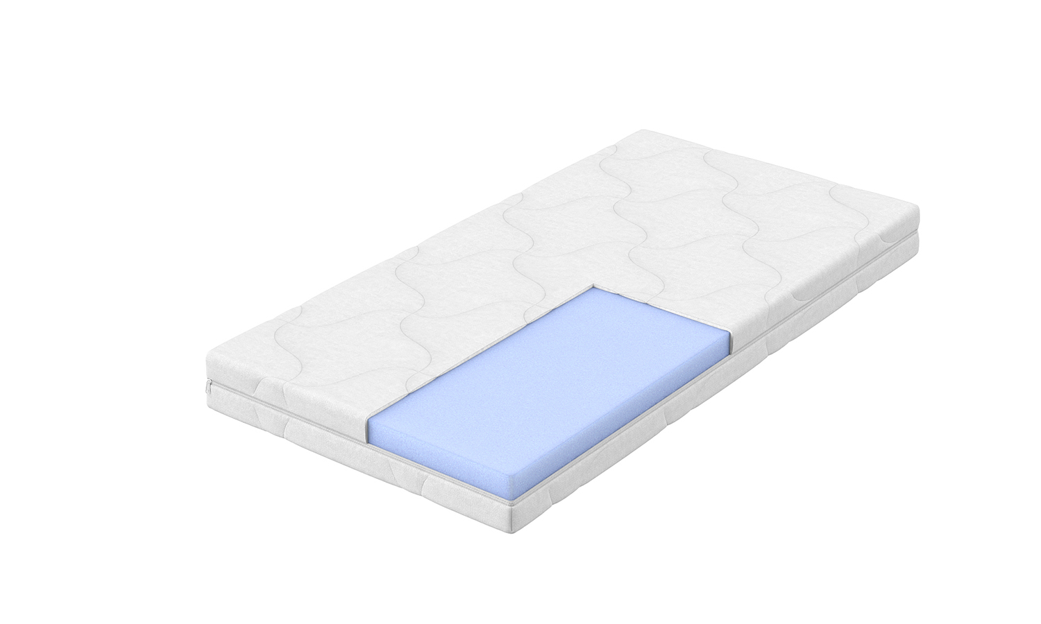 Visualization of a children's mattress in rectangular cross-section format