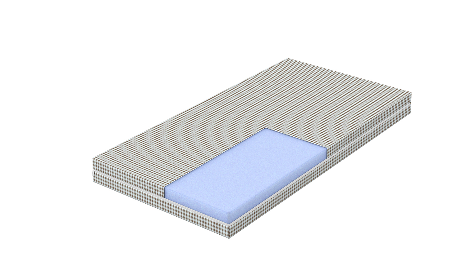 Visualization of a children's mattress in rectangular cross-section format