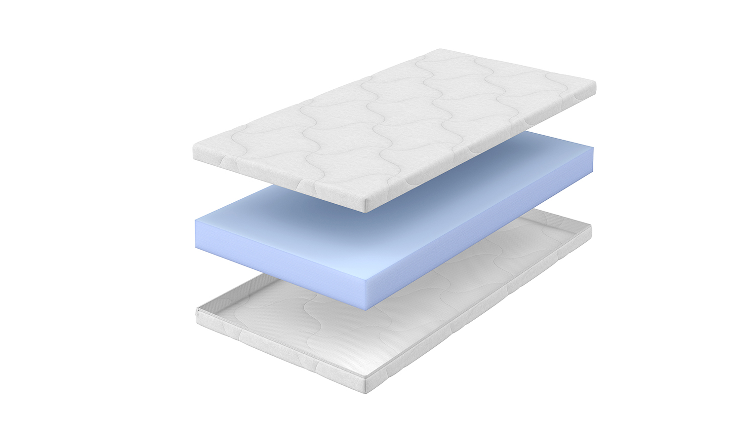 Explosion-sized rendering of a children's mattress