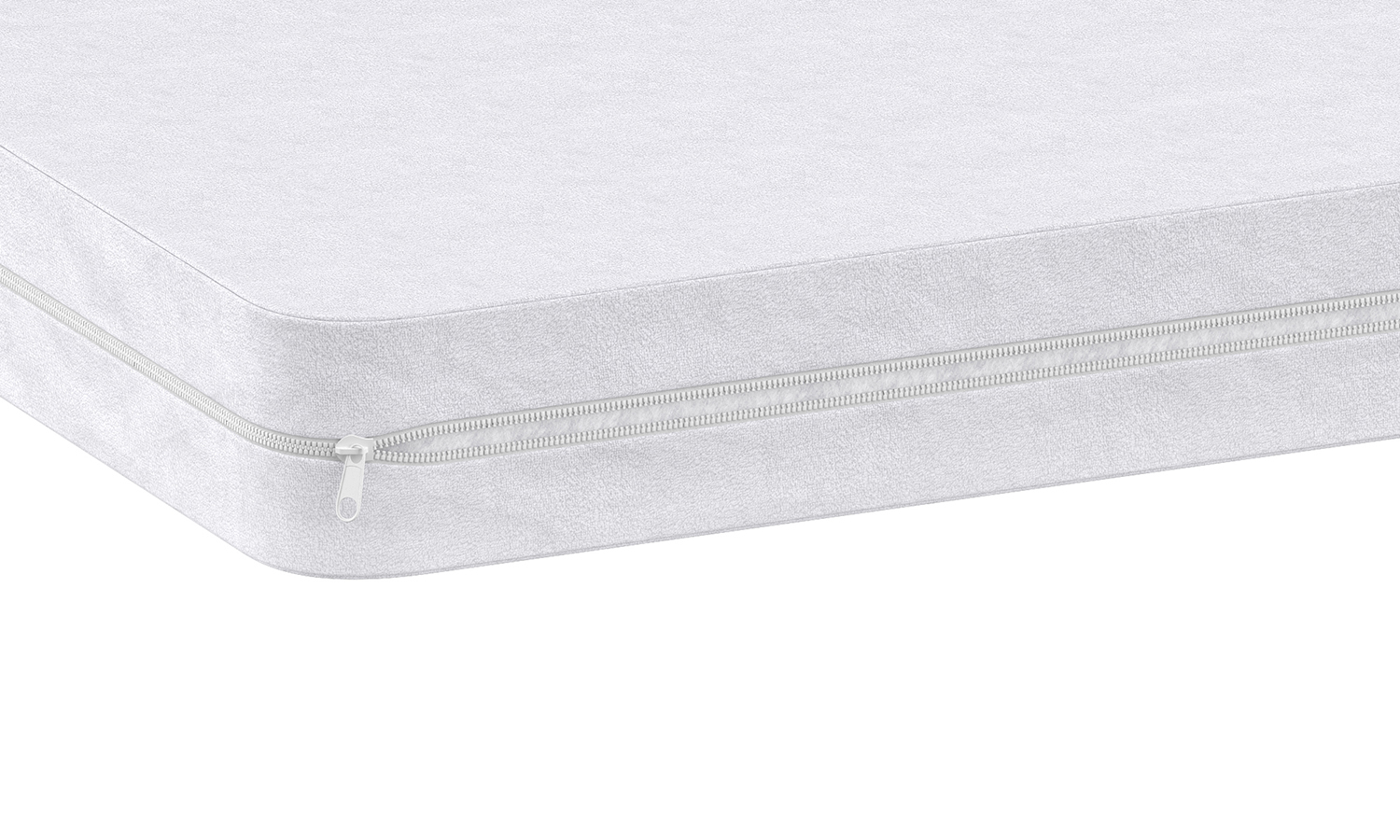 Close-up rendering of a children's mattress with a zipper