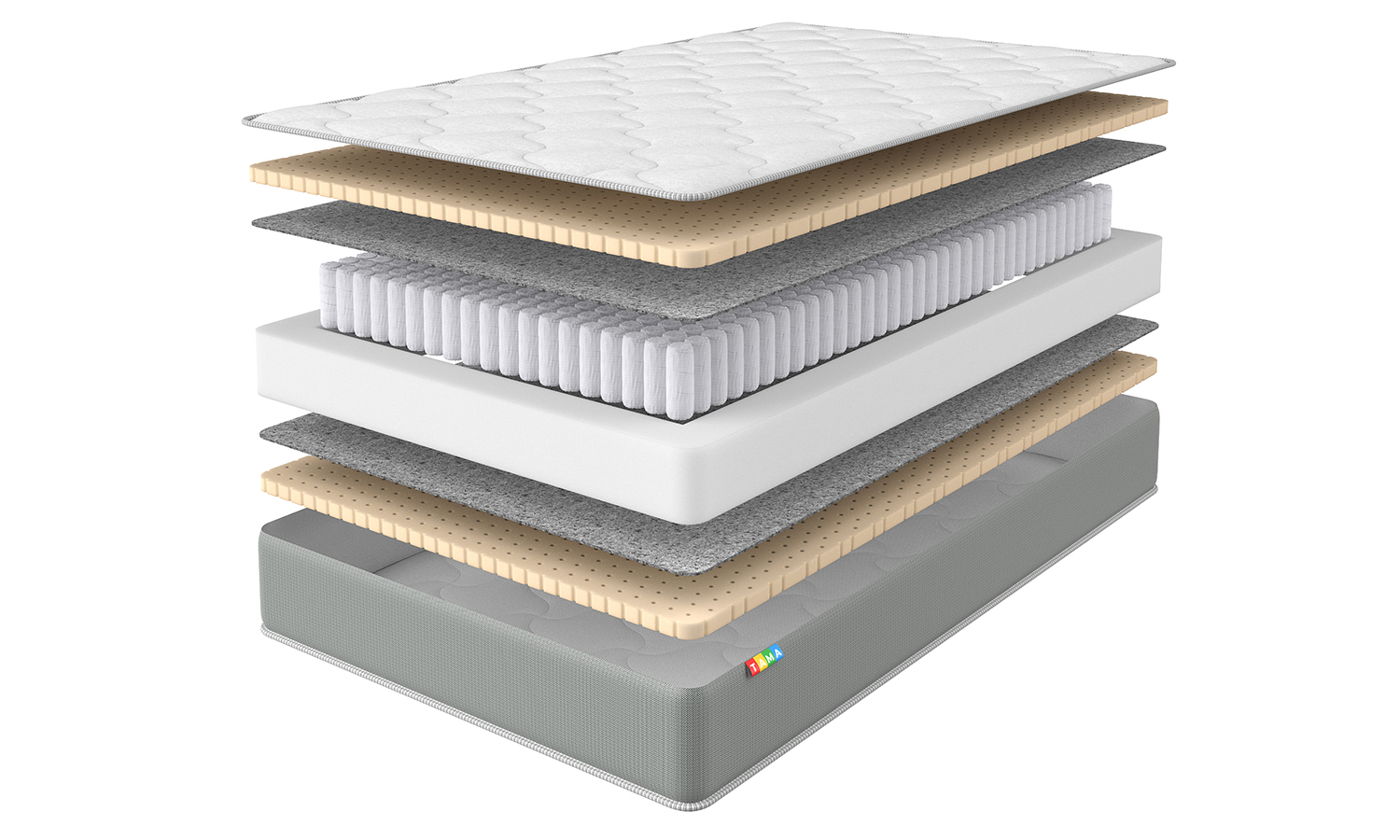 Explosion-shaped mattress visualization