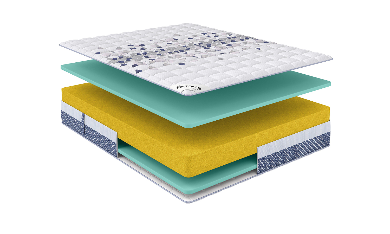 Layer-by-layer visualization of a mattress Sleep Box