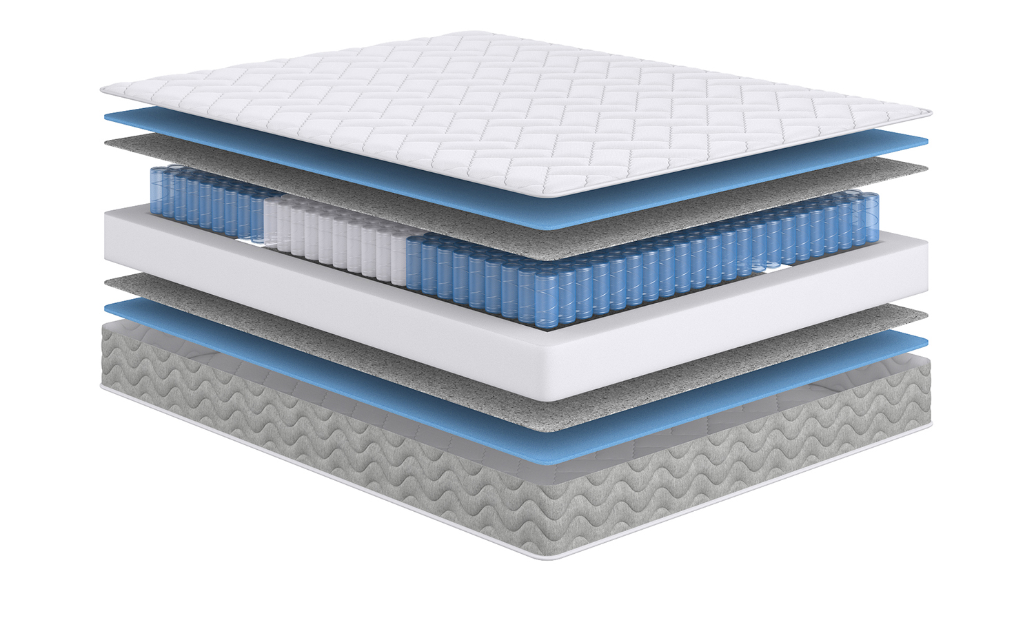 Visualization of Basic mattress by layers