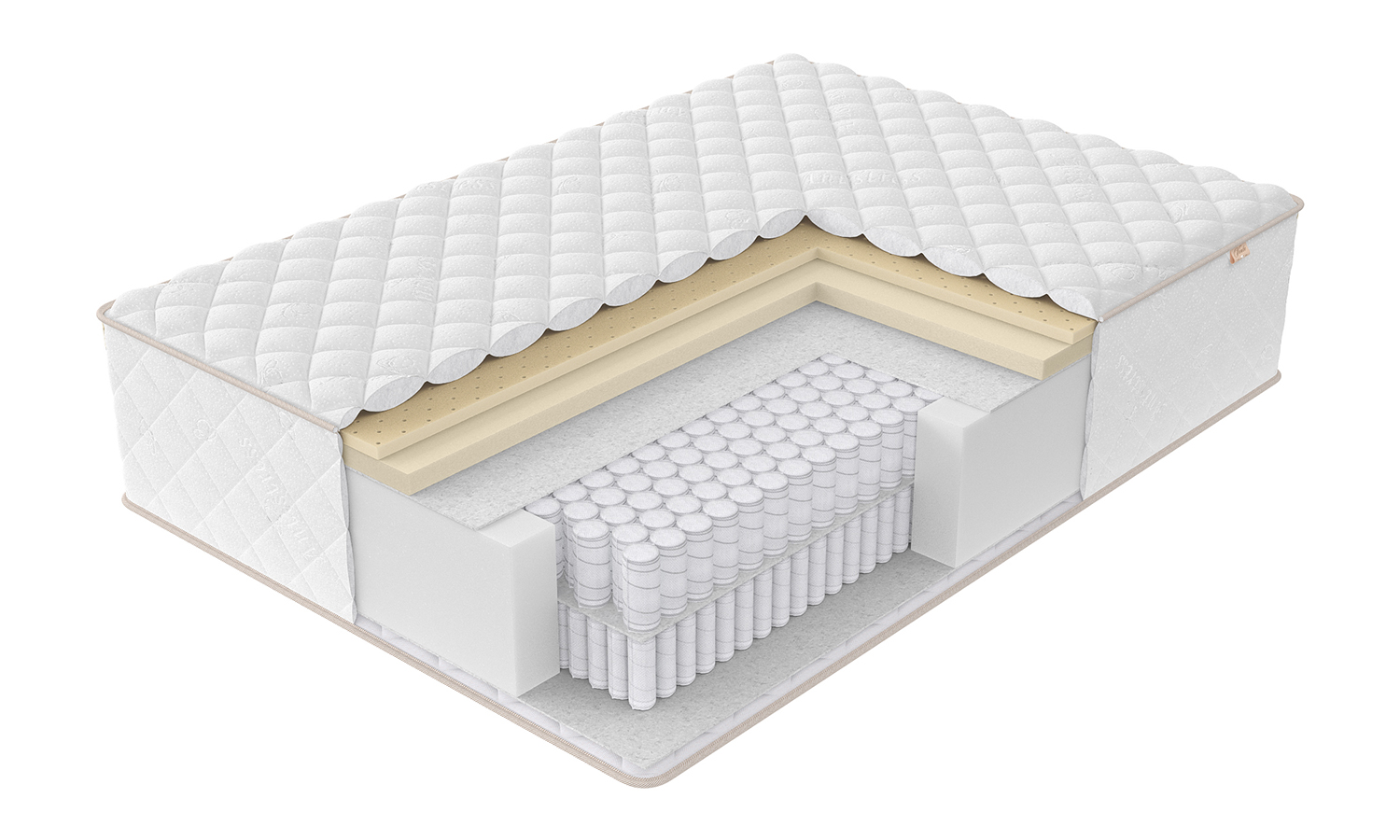Cross-sectional visualization of the Extra mattress